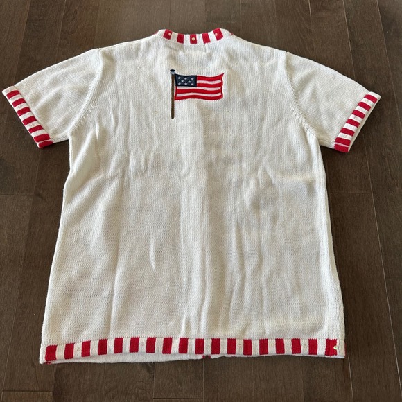The Quaker Factory Vintage 4th of July Ugly Sweater‎ Embroidered Beaded Party 8 - Picture 6 of 6